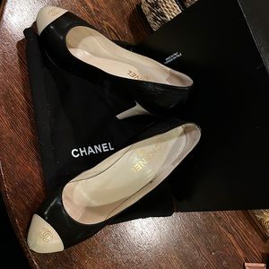 2 tone size 41 Chanel heel traditional 3 inch with1/2” platform